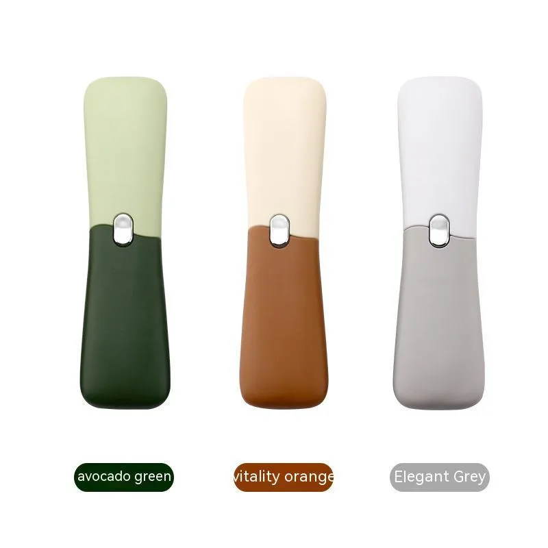Multi-functional 2-in-1 stainless steel peeler with paring knife in avocado green colour