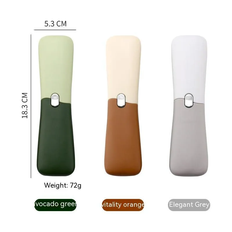 Multi-functional 2-in-1 stainless steel peeler with paring knife in avocado green colour
