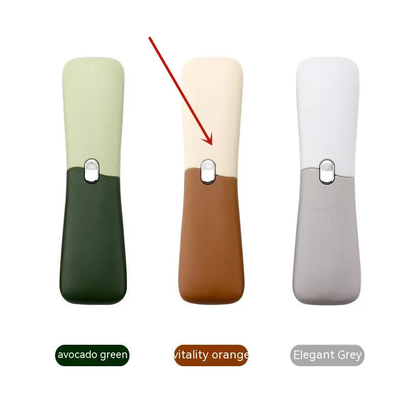 Multi-functional 2-in-1 stainless steel peeler with paring knife in avocado green colour