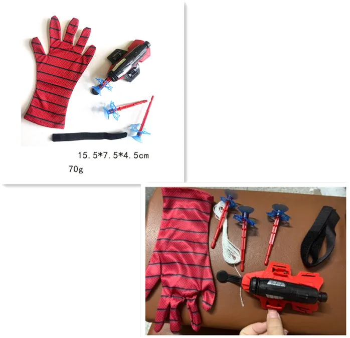 Spider Launcher Hero Upgrade wrist sucker glove transmitter toy set in plastic