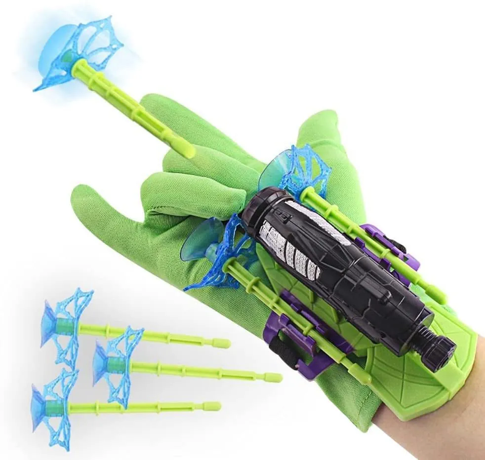 Spider Launcher Hero Upgrade wrist sucker glove transmitter toy set in plastic