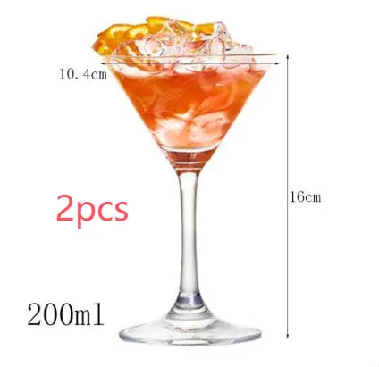 Transparent lead-free glass cocktail glass with seamless flat base and satin-board wall design