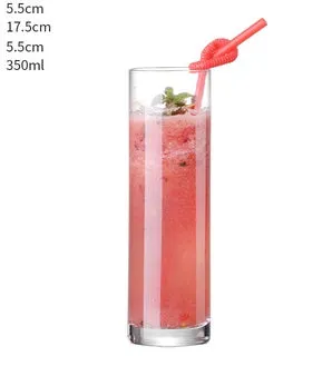 Transparent lead-free glass cocktail glass with seamless flat base and satin-board wall design