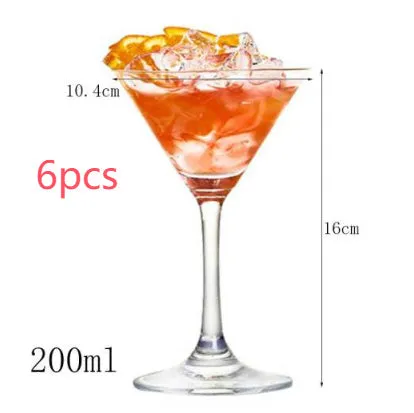 Transparent lead-free glass cocktail glass with seamless flat base and satin-board wall design