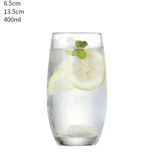 Transparent lead-free glass cocktail glass with seamless flat base and satin-board wall design