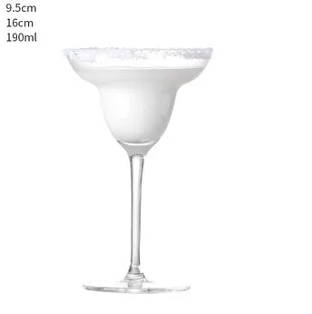 Transparent lead-free glass cocktail glass with seamless flat base and satin-board wall design
