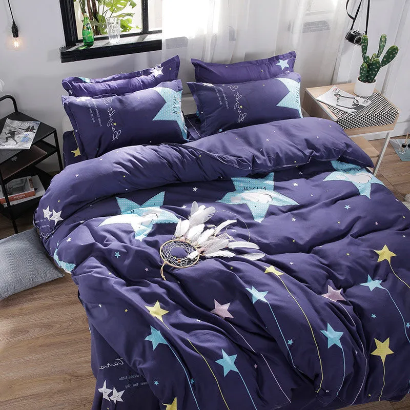 Cotton winter quilt core set in yellow colour measured 230cm by 250cm for bed use
