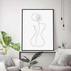Frameless canvas wall art with spray painting finish in four sizes and colour styles