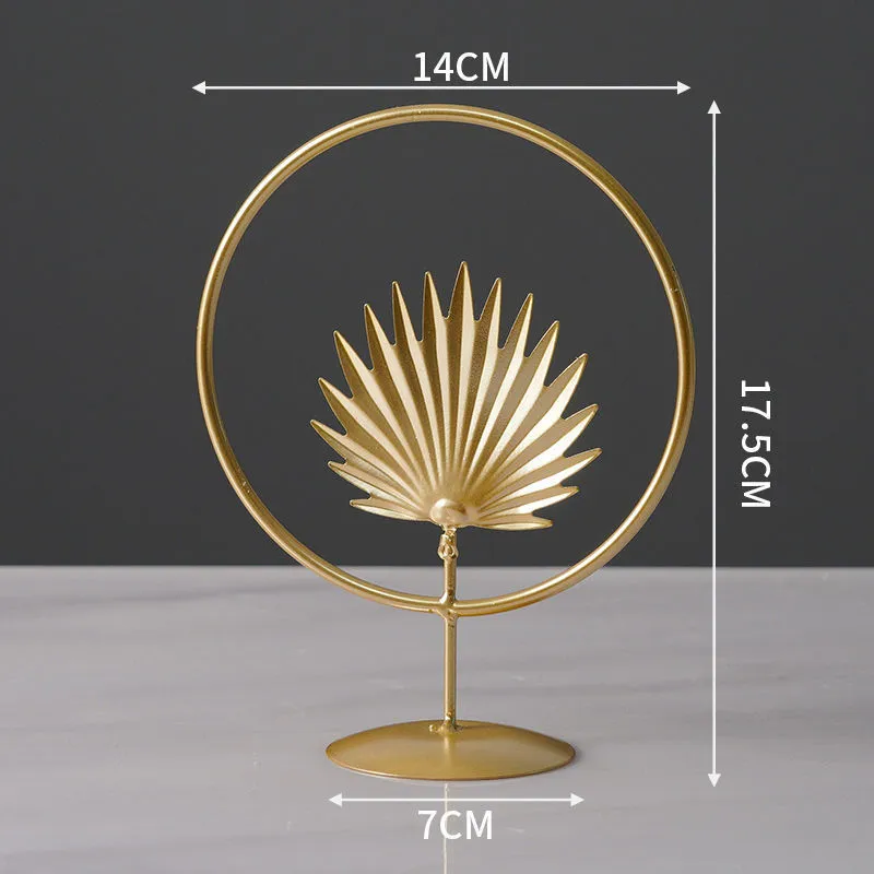 Nordic style wrought iron decorative craft with copper plastic finish, hanging ornament for modern home furnishing