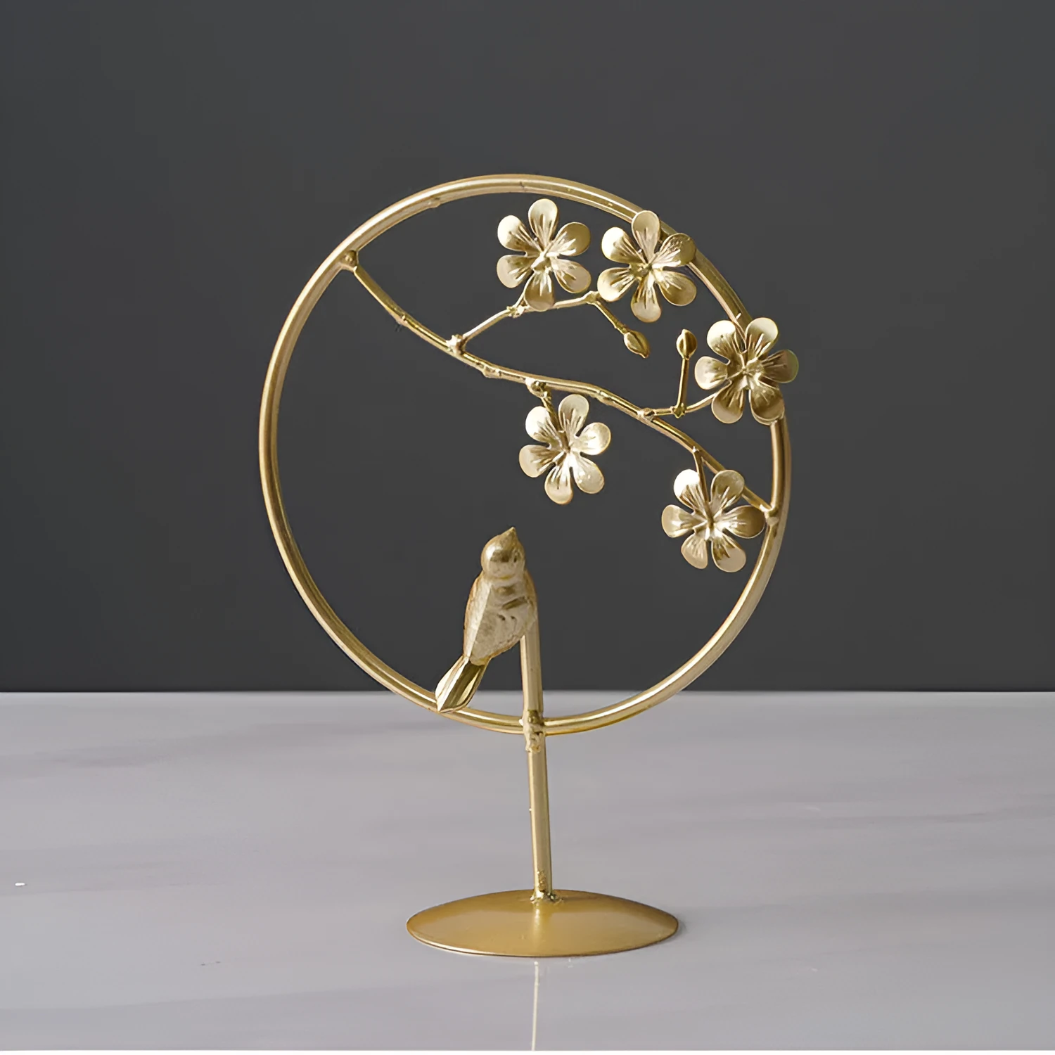 Nordic style wrought iron decorative craft with copper plastic finish, hanging ornament for modern home furnishing