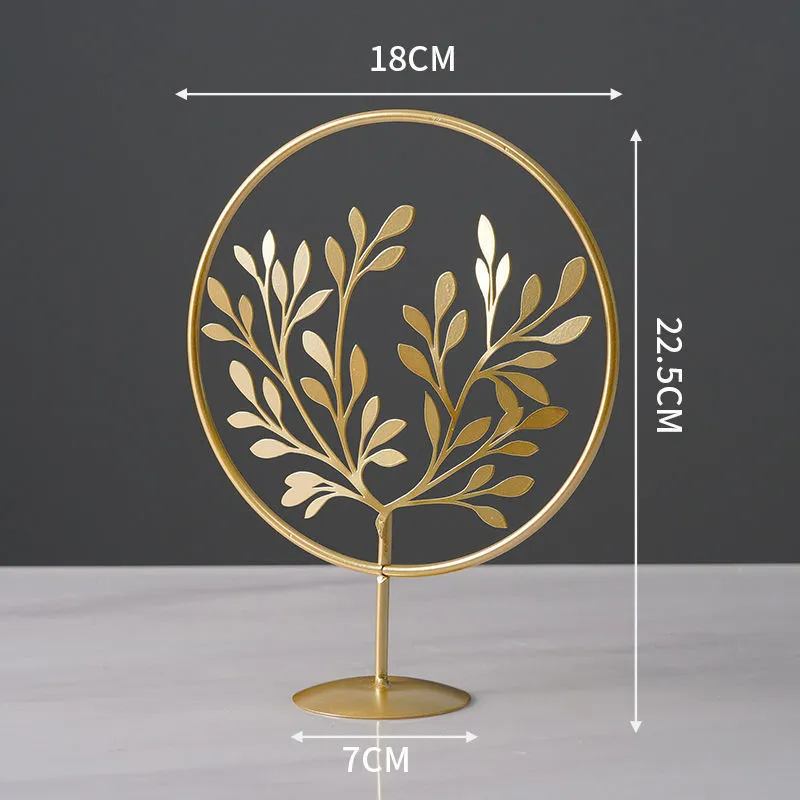 Nordic style wrought iron decorative craft with copper plastic finish, hanging ornament for modern home furnishing
