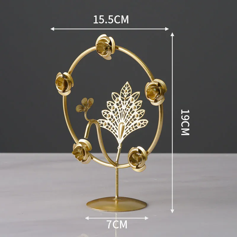 Nordic style wrought iron decorative craft with copper plastic finish, hanging ornament for modern home furnishing