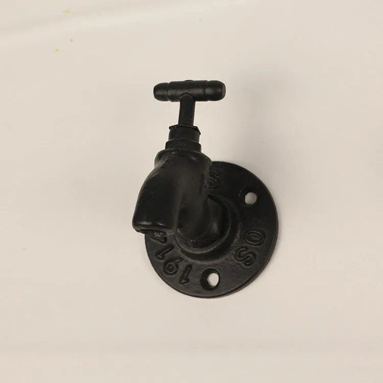 Wall-mounted metal water pipe style towel hook in a modern design