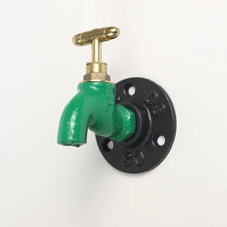 Wall-mounted metal water pipe style towel hook in a modern design