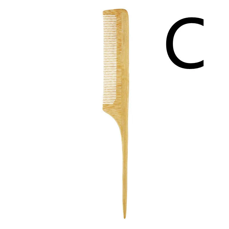 Yellow environmentally friendly massage comb set made from Phoebe material for hairdressing