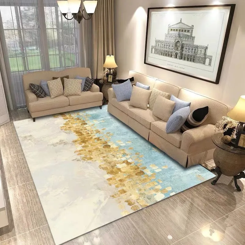 Modern minimalist Nordic style checkered carpet in rectangular shape, machine woven from polyester fibre, 40x60cm