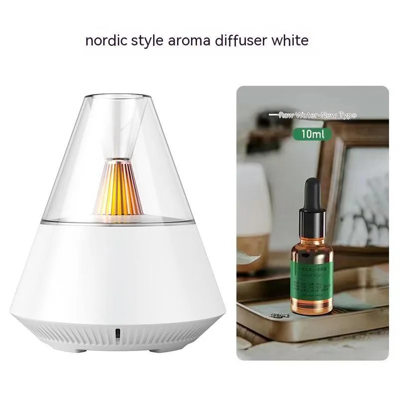 Mini USB aroma diffuser humidifier in Nordic style black with remote control and 120ml tank