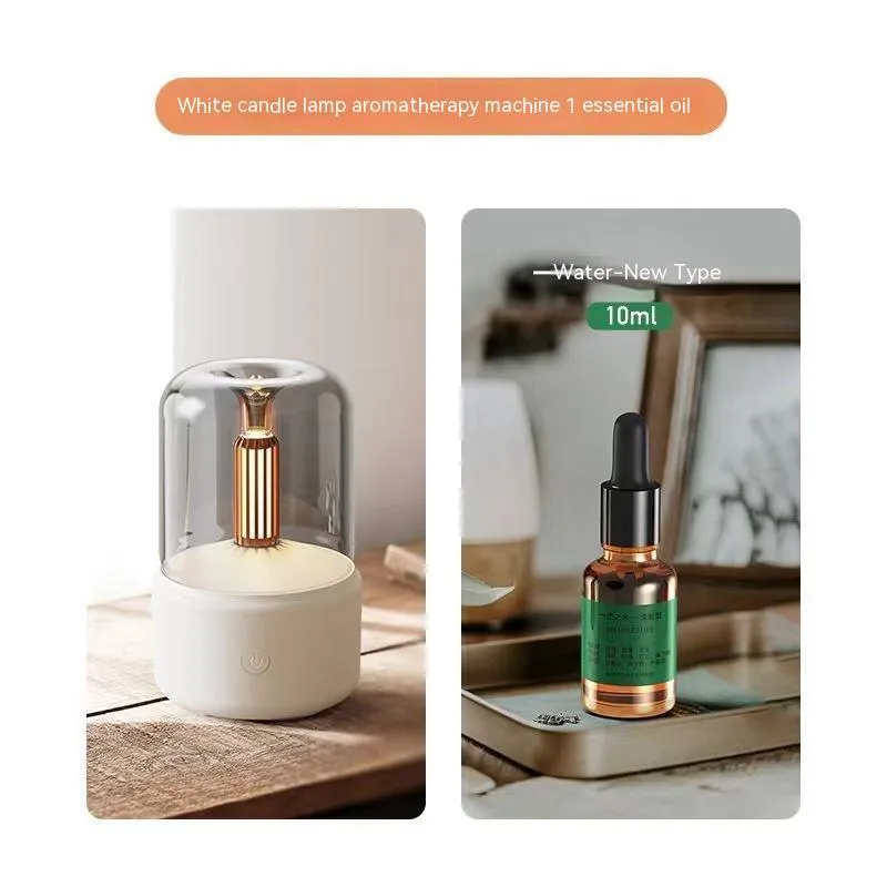Mini USB aroma diffuser humidifier in Nordic style black with remote control and 120ml tank