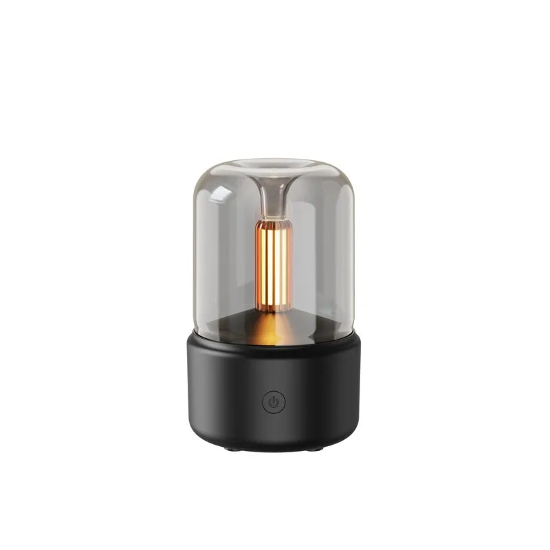 Mini USB aroma diffuser humidifier in Nordic style black with remote control and 120ml tank