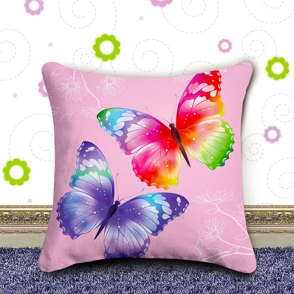 DIY full diamond drawing cotton pillowcase 40x40cm with resin diamonds and craft kit on white background