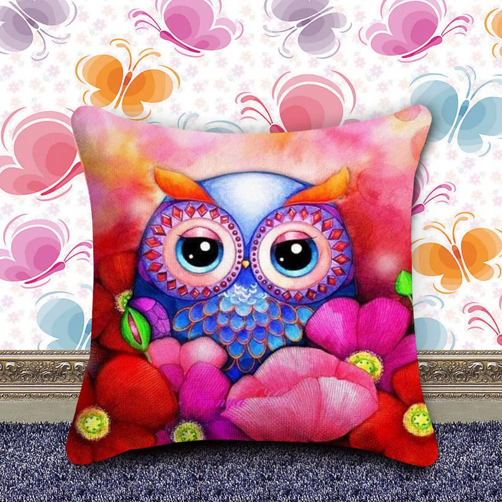 DIY full diamond drawing cotton pillowcase 40x40cm with resin diamonds and craft kit on white background