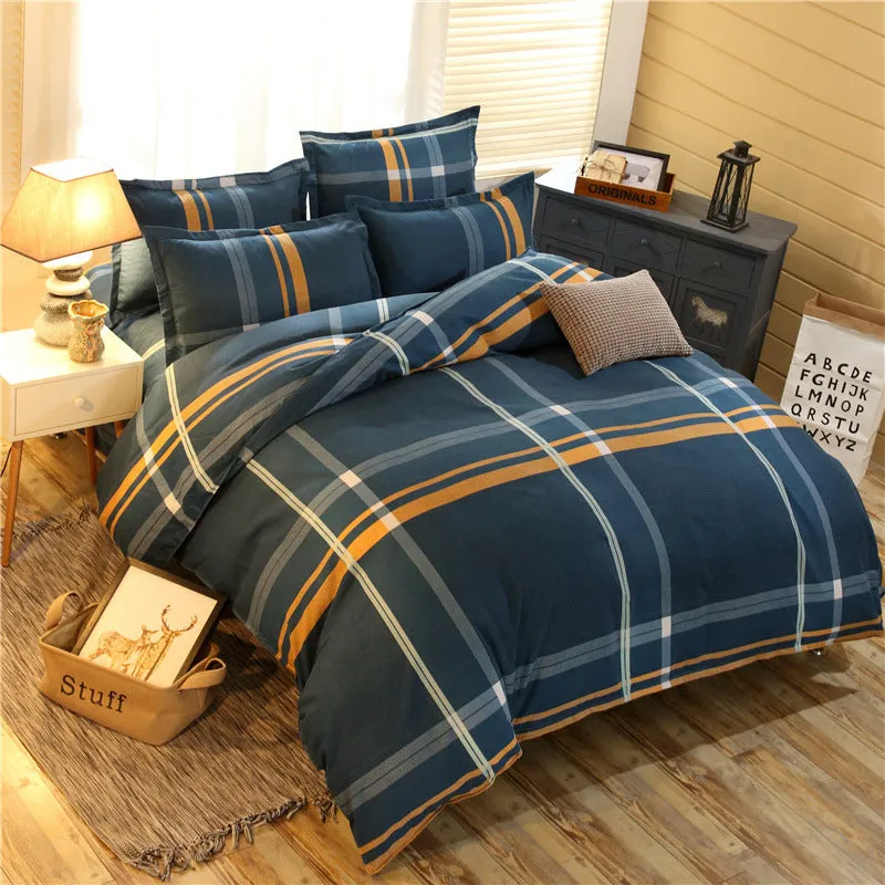 Flower print bedding set in Baby Bear pattern on a 2.0m bed with quilt cover and pillowcases