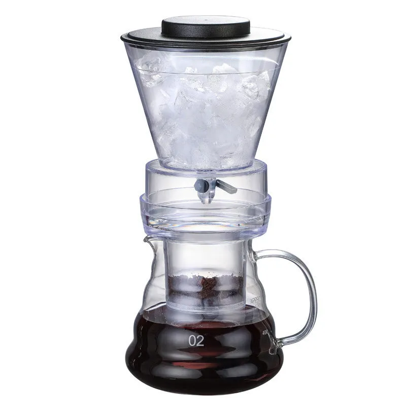 Glass ice drip coffee pot cold brew maker drip type coffee machine New Chinese style