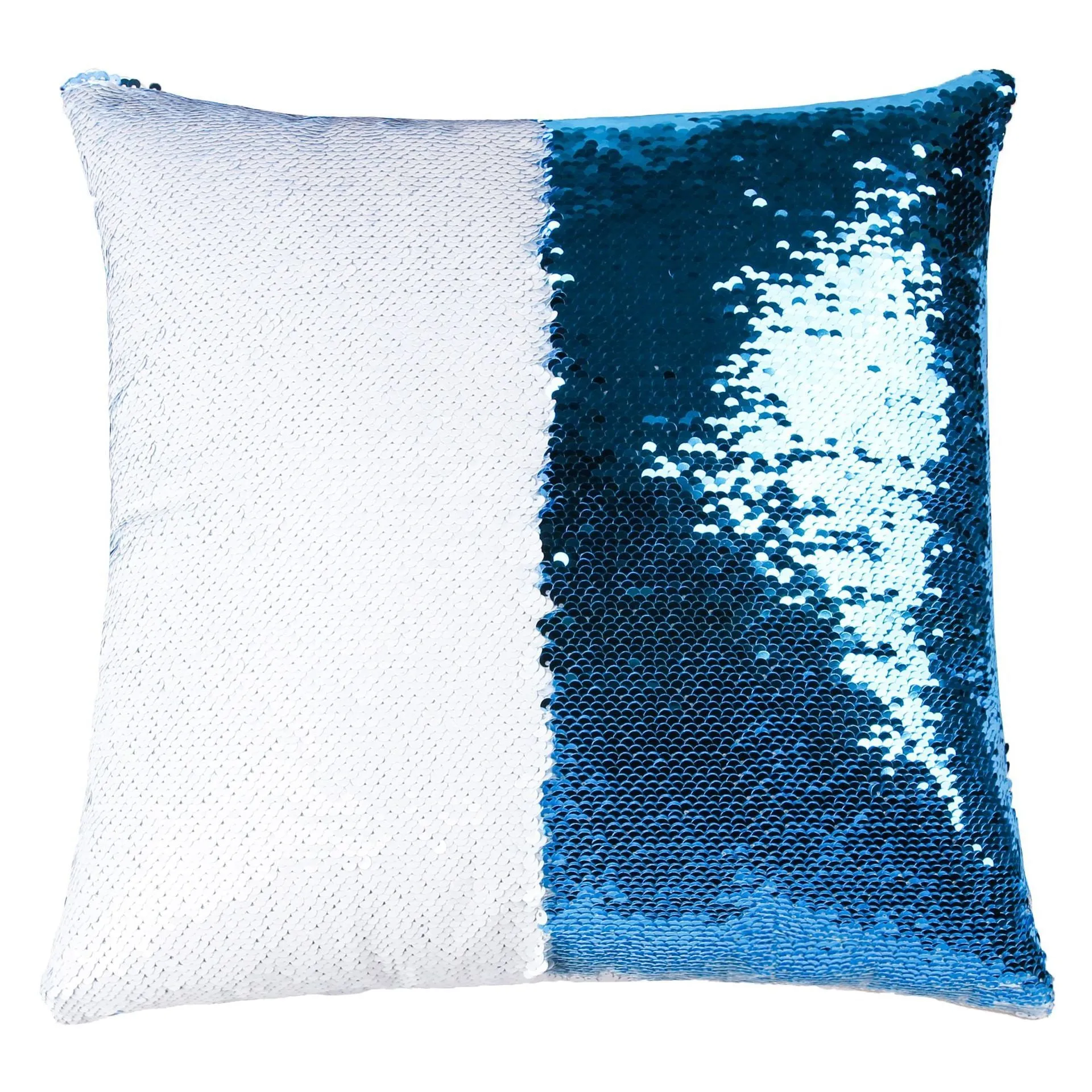 Custom photo sequins throw pillowcase 40x40cm gold front with personalised picture