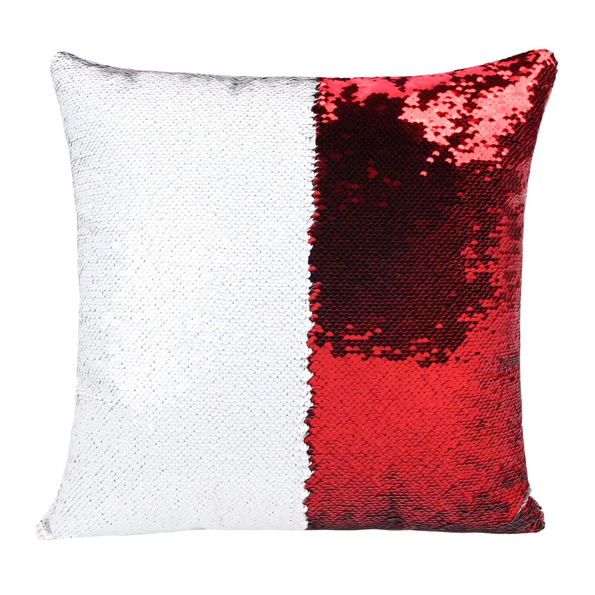 Custom photo sequins throw pillowcase 40x40cm gold front with personalised picture