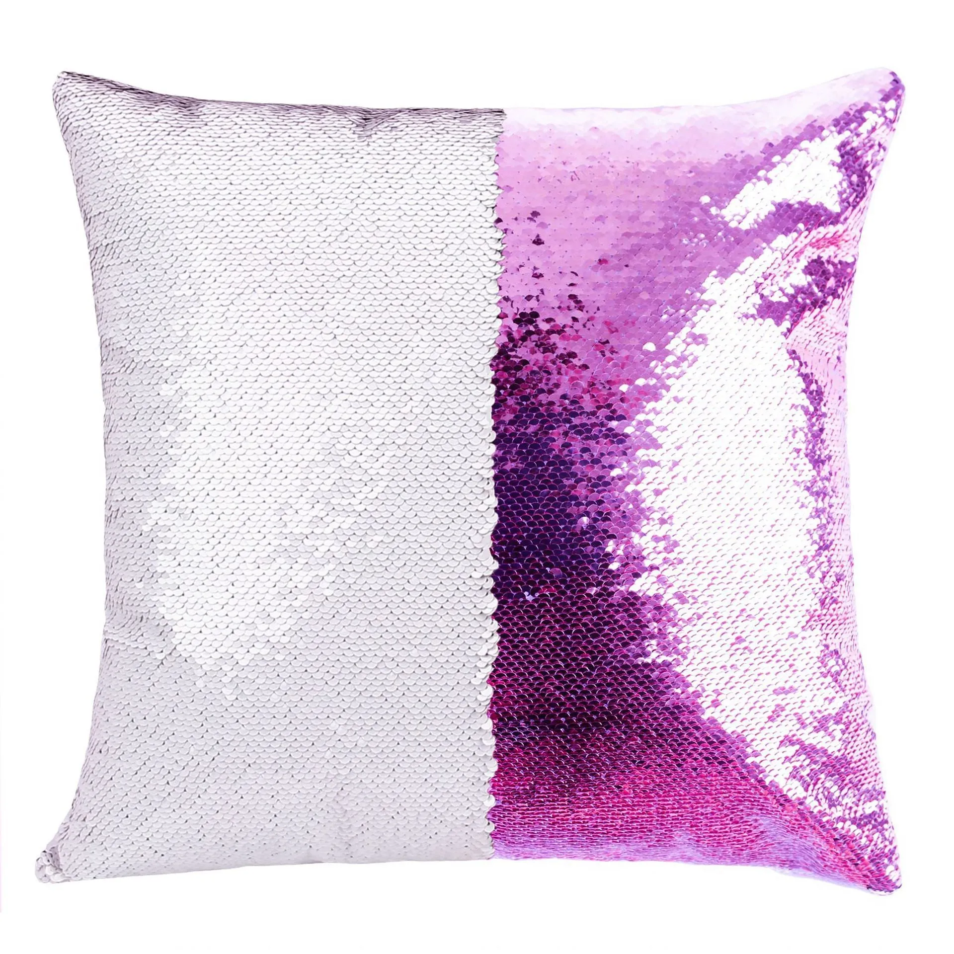 Custom photo sequins throw pillowcase 40x40cm gold front with personalised picture