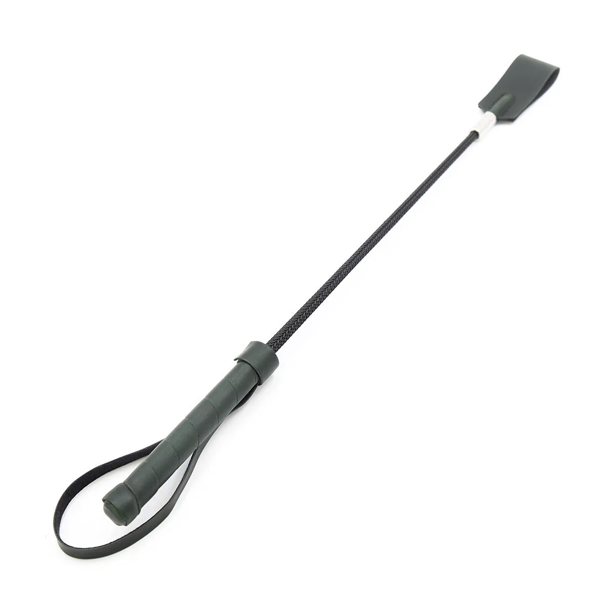 PU leather BDSM spanking flogger whip with metal head in black colour for bondage restraint