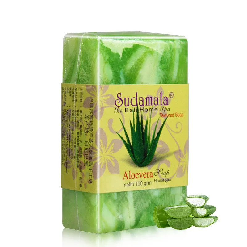 Bali Sudamara Aloe Natural Oil Handmade Soap 100g bar in Aloe colour
