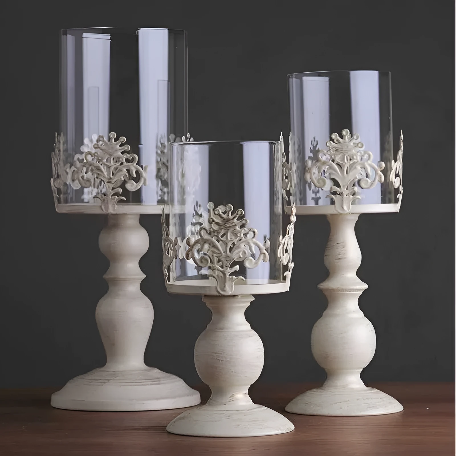 Strongwell painted iron candle holder cube stand with birdcage style for wedding table decoration