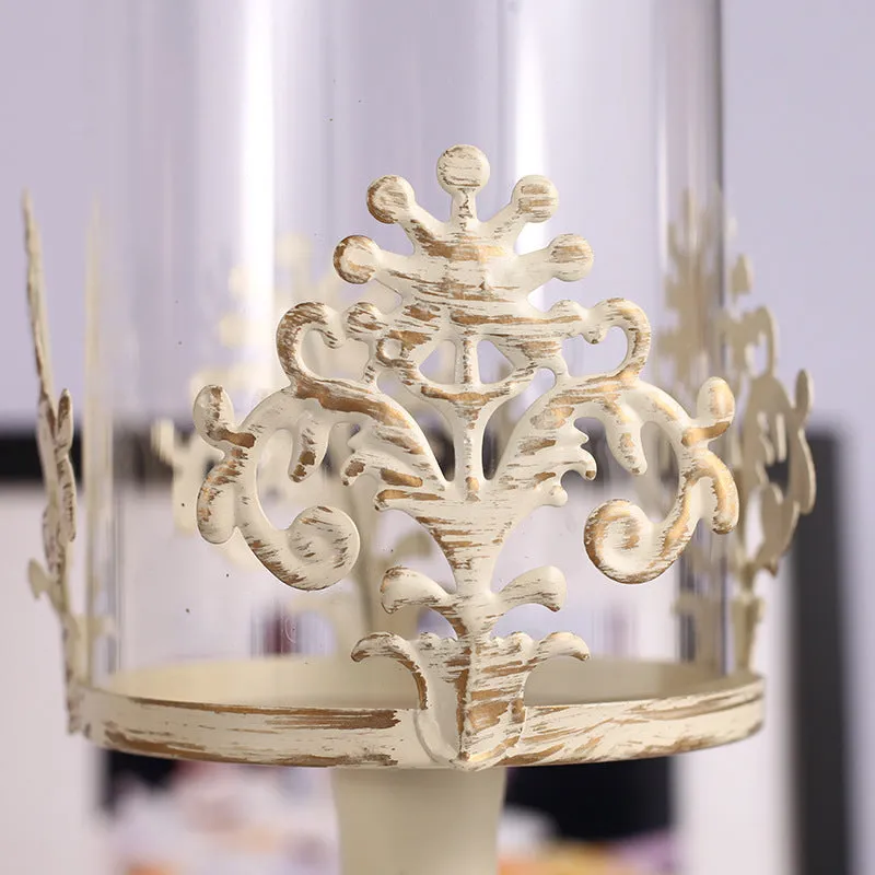 Strongwell painted iron candle holder cube stand with birdcage style for wedding table decoration