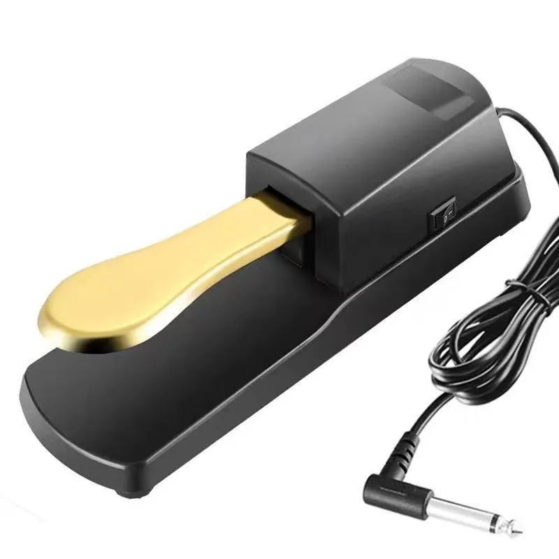 MIDI keyboard sustain pedal with 6.35mm jack connector and ABS plastic housing