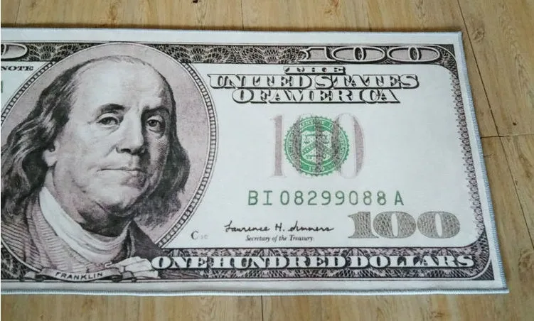Fashion carpet with retro dollar US dollar design machine-woven for entrance corridor living room bedroom
