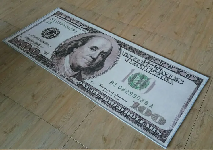 Fashion carpet with retro dollar US dollar design machine-woven for entrance corridor living room bedroom