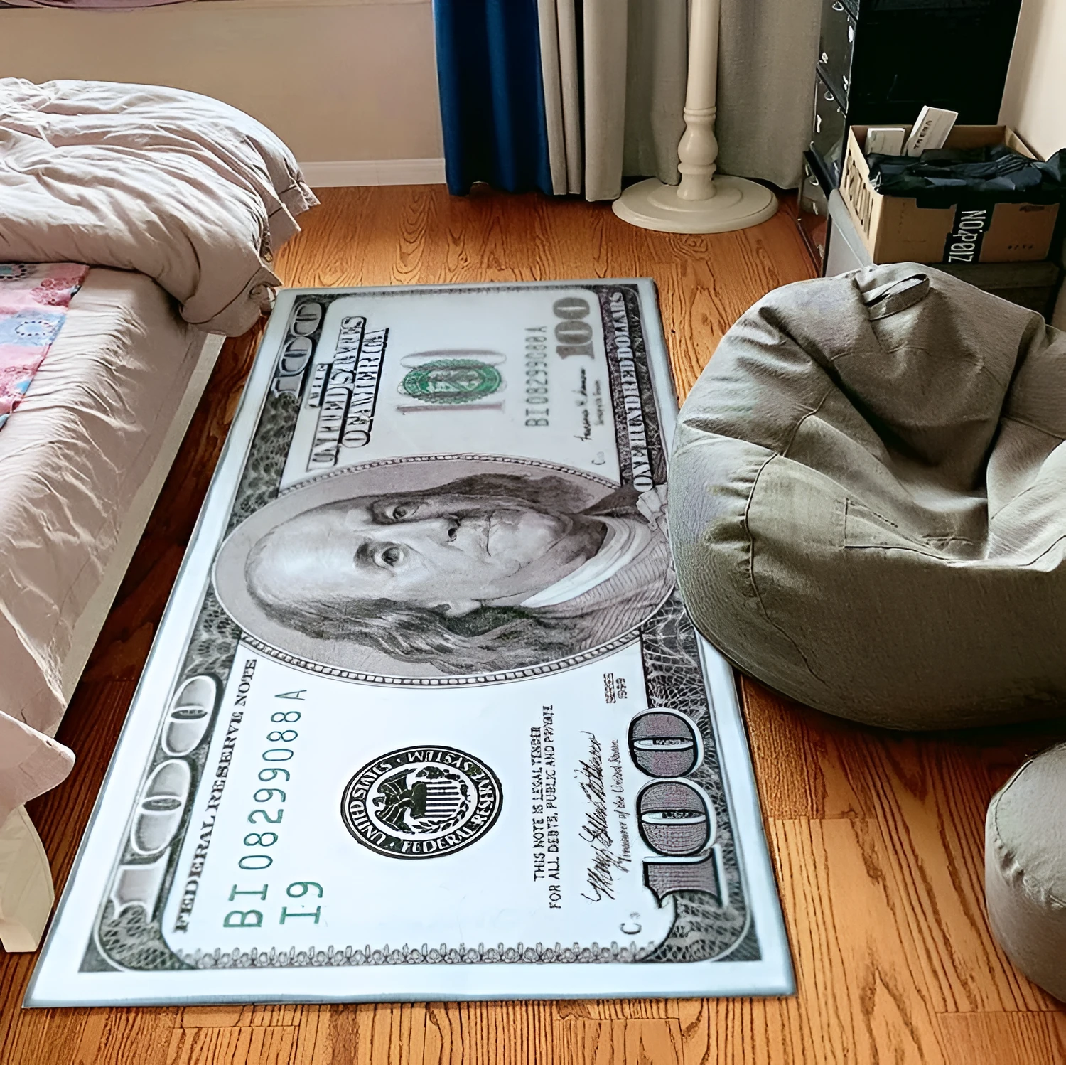 Fashion carpet with retro dollar US dollar design machine-woven for entrance corridor living room bedroom