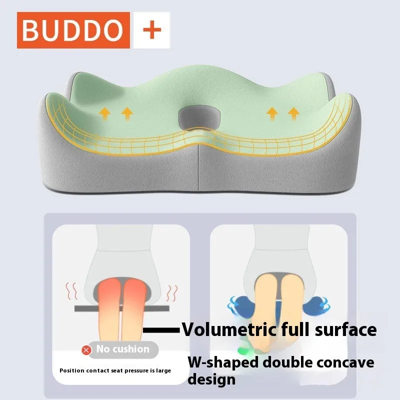 Memory foam office seat cushion for waist support available in multiple colour options