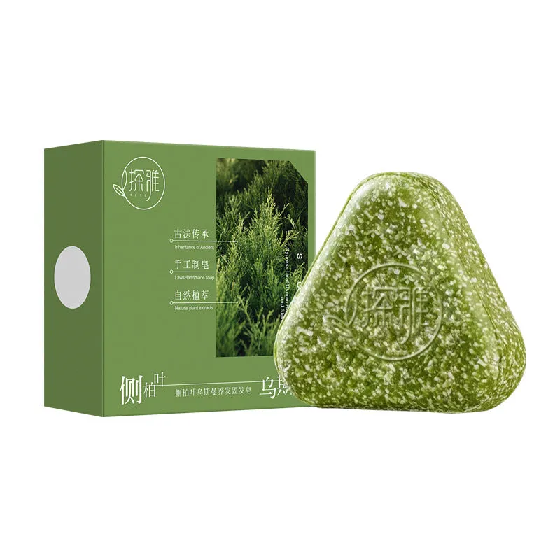 Chinese arborvitae twig Usman herbal hair and face cleansing soap 120g bar