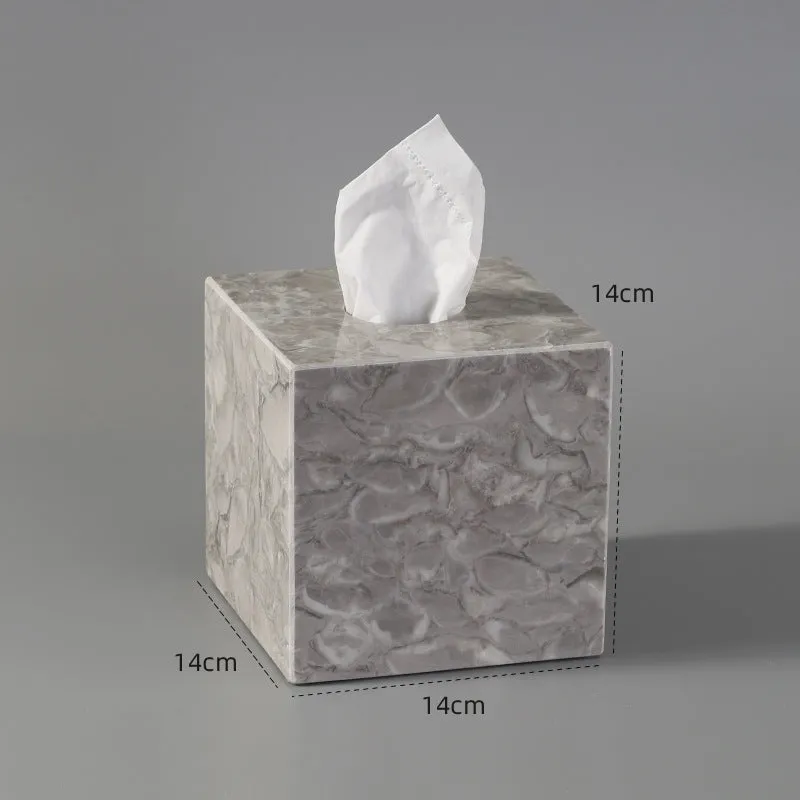 Marble bathroom toilet set with Bawang flower pattern including 16 pieces such as tissue boxes, lotion bottles, soap dishes, trays