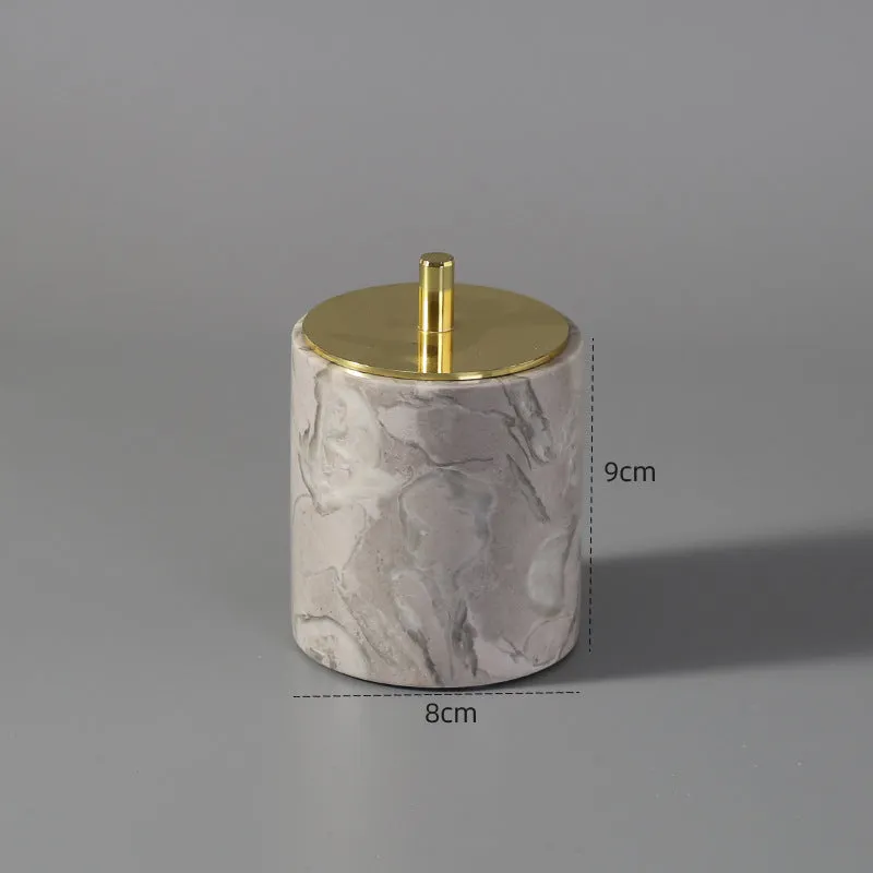 Marble bathroom toilet set with Bawang flower pattern including 16 pieces such as tissue boxes, lotion bottles, soap dishes, trays