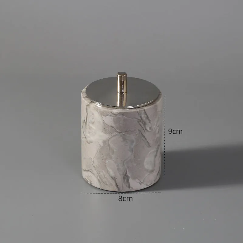 Marble bathroom toilet set with Bawang flower pattern including 16 pieces such as tissue boxes, lotion bottles, soap dishes, trays