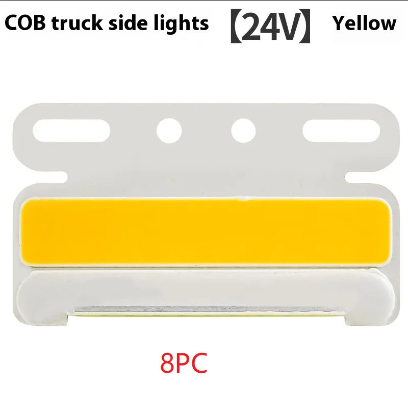 12V and 24V COB LED truck side marker light with grounded tyre light in aluminium alloy housing