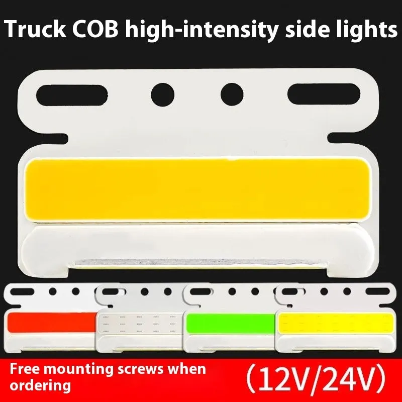 12V and 24V COB LED truck side marker light with grounded tyre light in aluminium alloy housing