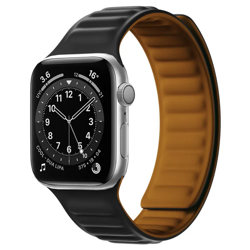 Silicone magnetic watch strap for 38/40mm and 42/44mm lugs in multiple colours