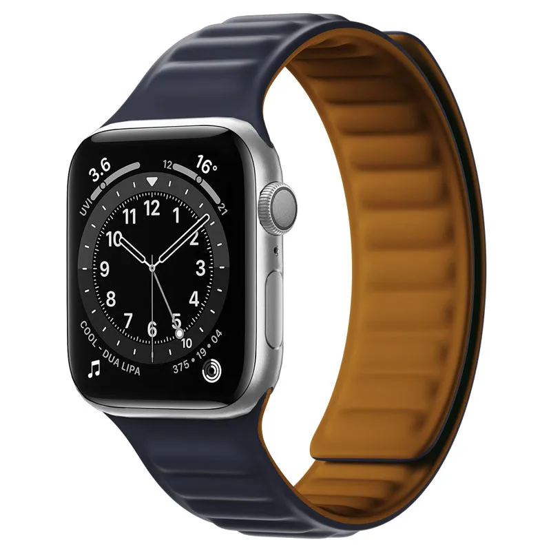 Silicone magnetic watch strap for 38/40mm and 42/44mm lugs in multiple colours