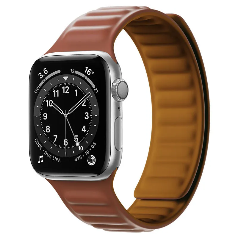 Silicone magnetic watch strap for 38/40mm and 42/44mm lugs in multiple colours
