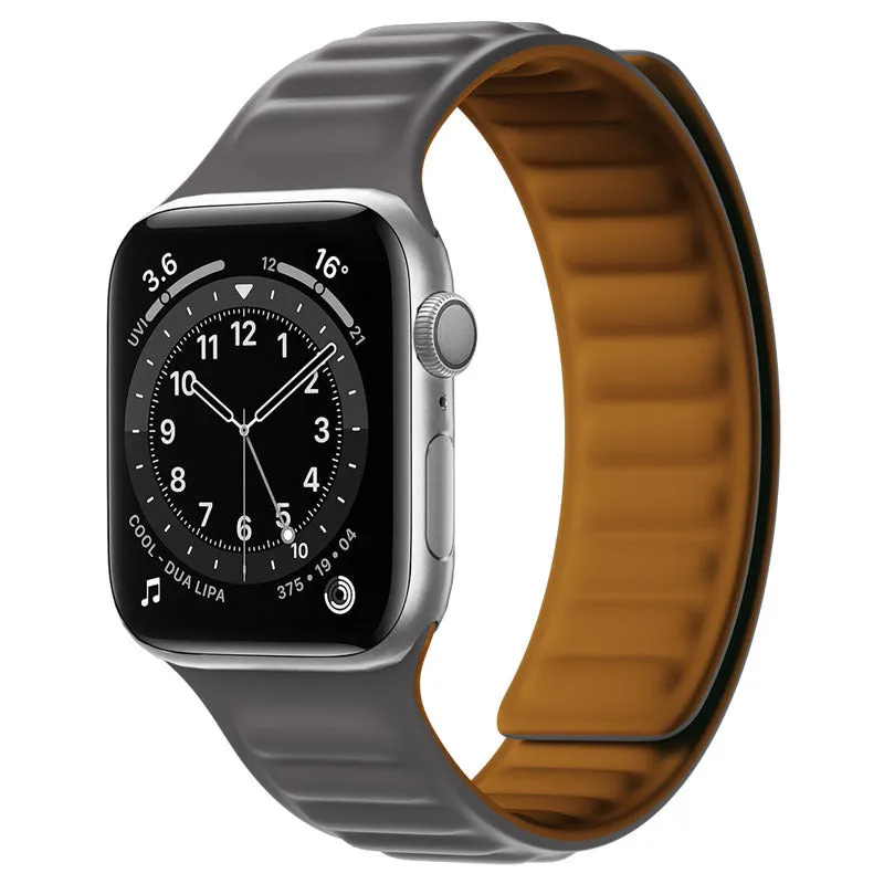 Silicone magnetic watch strap for 38/40mm and 42/44mm lugs in multiple colours