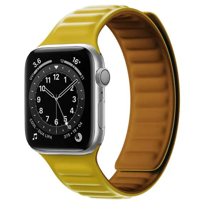 Silicone magnetic watch strap for 38/40mm and 42/44mm lugs in multiple colours